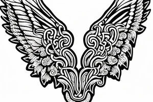 Gyps with Angel wings tattoo idea