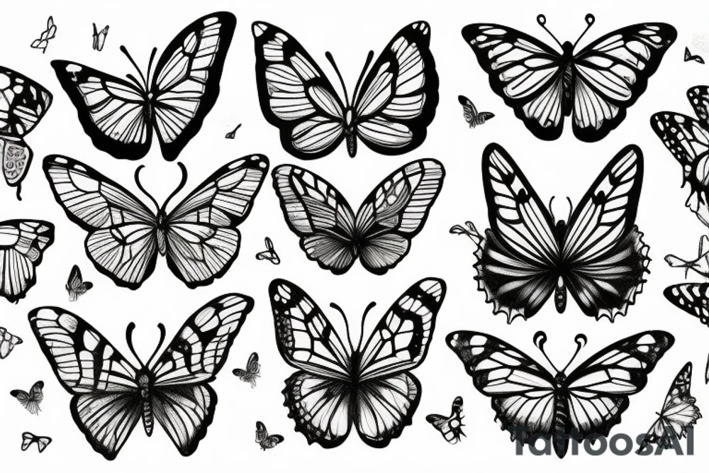 butterfly, dark tattoo idea