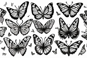 butterfly, dark tattoo idea