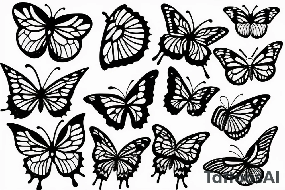 butterfly, dark tattoo idea
