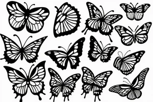 butterfly, dark tattoo idea
