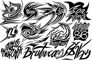lightning bolt, brandy, breezer tattoo idea