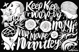 Keep moving forward because of those who are important to you tattoo idea