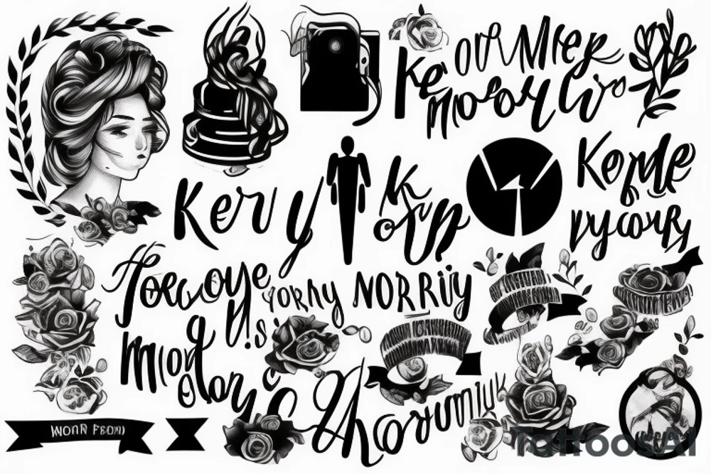 Keep moving forward because of those who are important to you tattoo idea