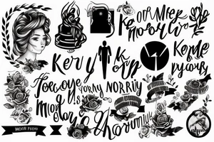 Keep moving forward because of those who are important to you tattoo idea