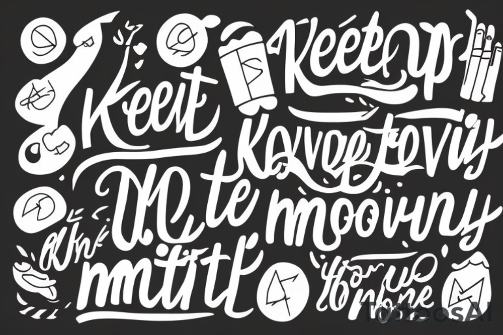 Keep moving forward because of those who are important to you tattoo idea