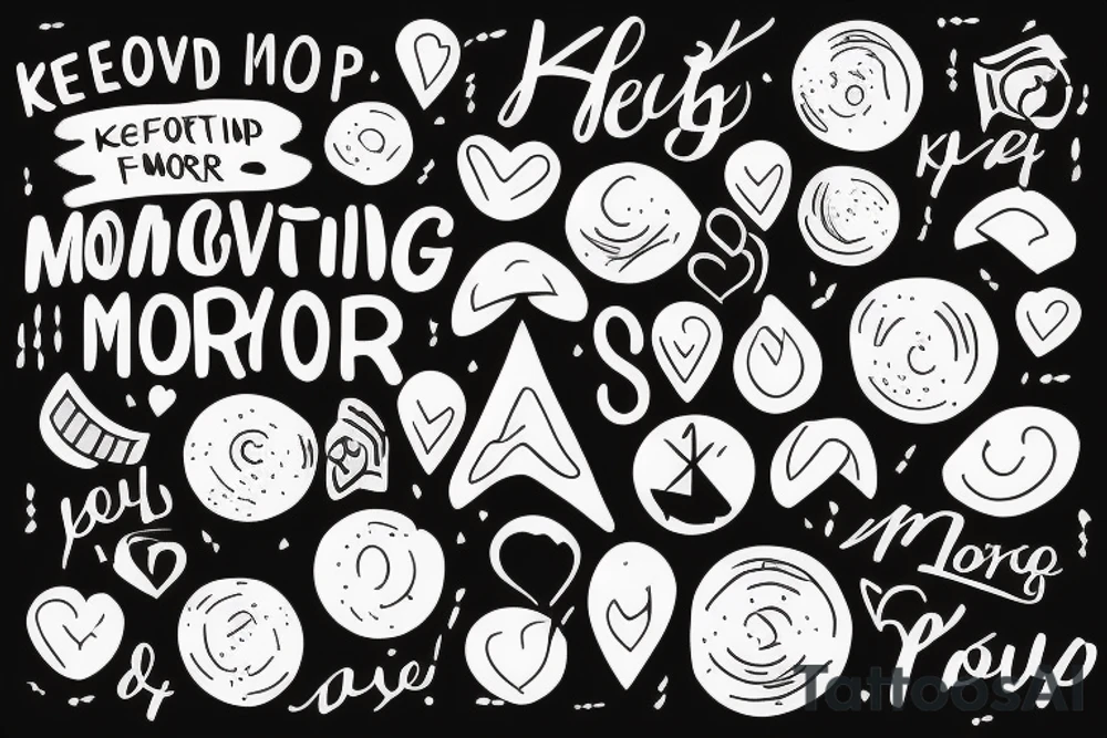 Keep moving forward because of those who are important to you tattoo idea