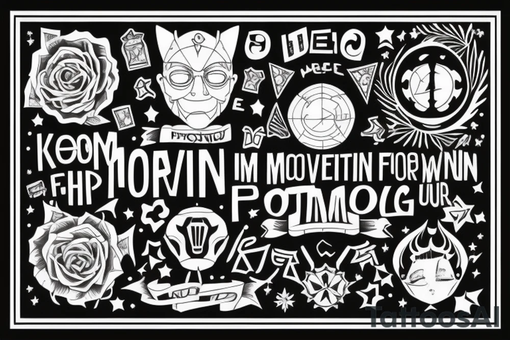 Keep moving forward because of those who are important to you tattoo idea