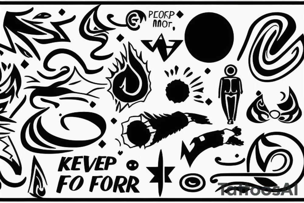 Keep moving forward because of those who are important to you tattoo idea