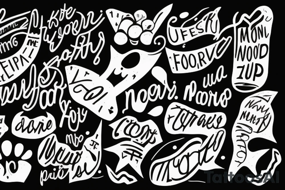 Keep moving forward because of those who are important to you tattoo idea