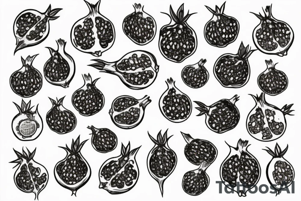 Pomegranate tattoo idea