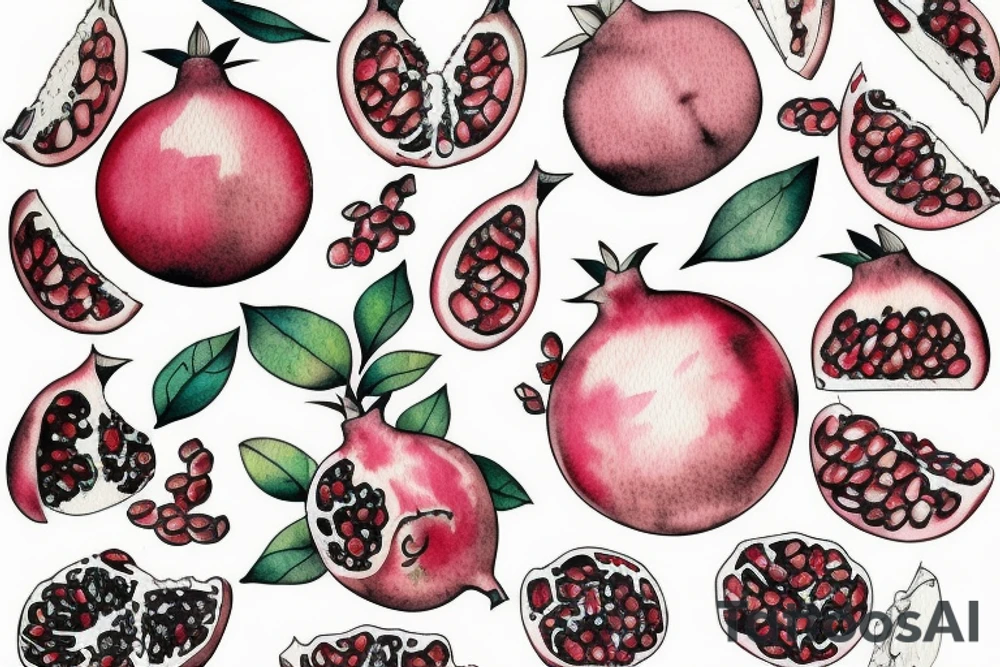 Pomegranate tattoo idea