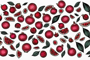 Pomegranate tattoo idea