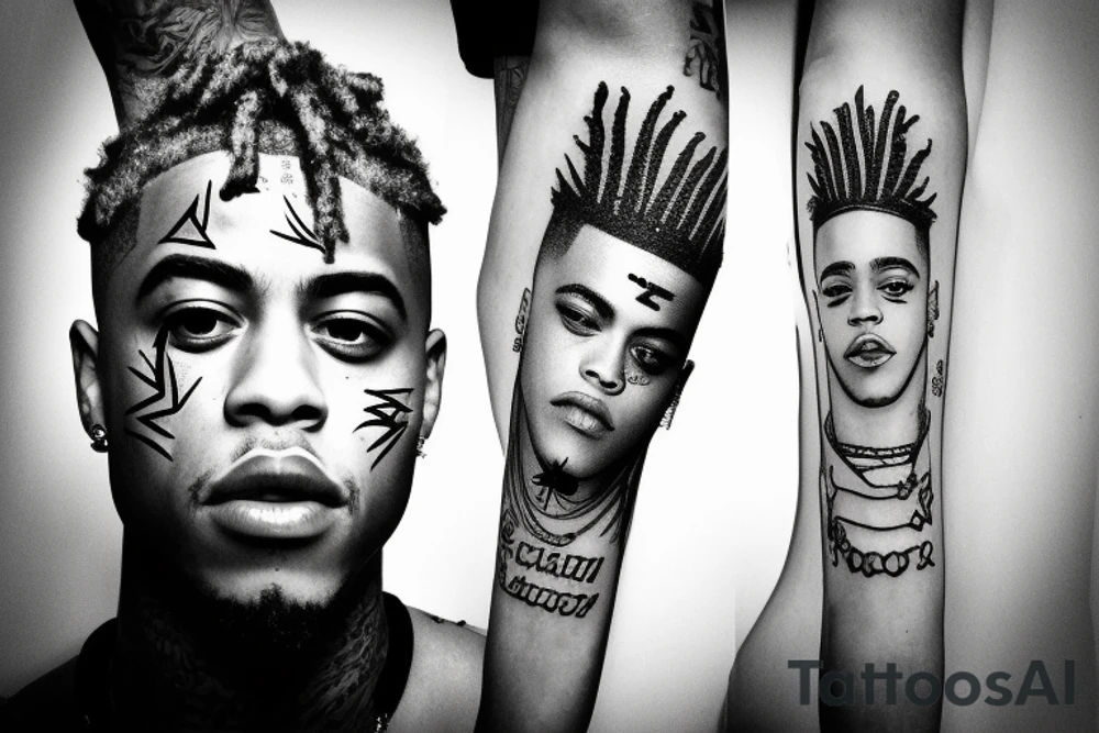 XXXTentacion style tatoo tattoo idea