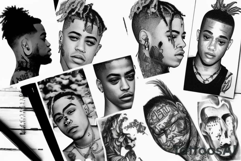 XXXTentacion style tatoo tattoo idea