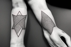 half bass guitar shape, single line, minimalistic tattoo idea