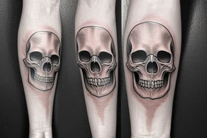 Skull coming out of sand tattoo idea