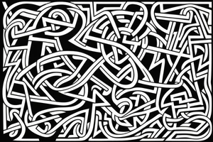 A twisted maze of obstacles tattoo idea