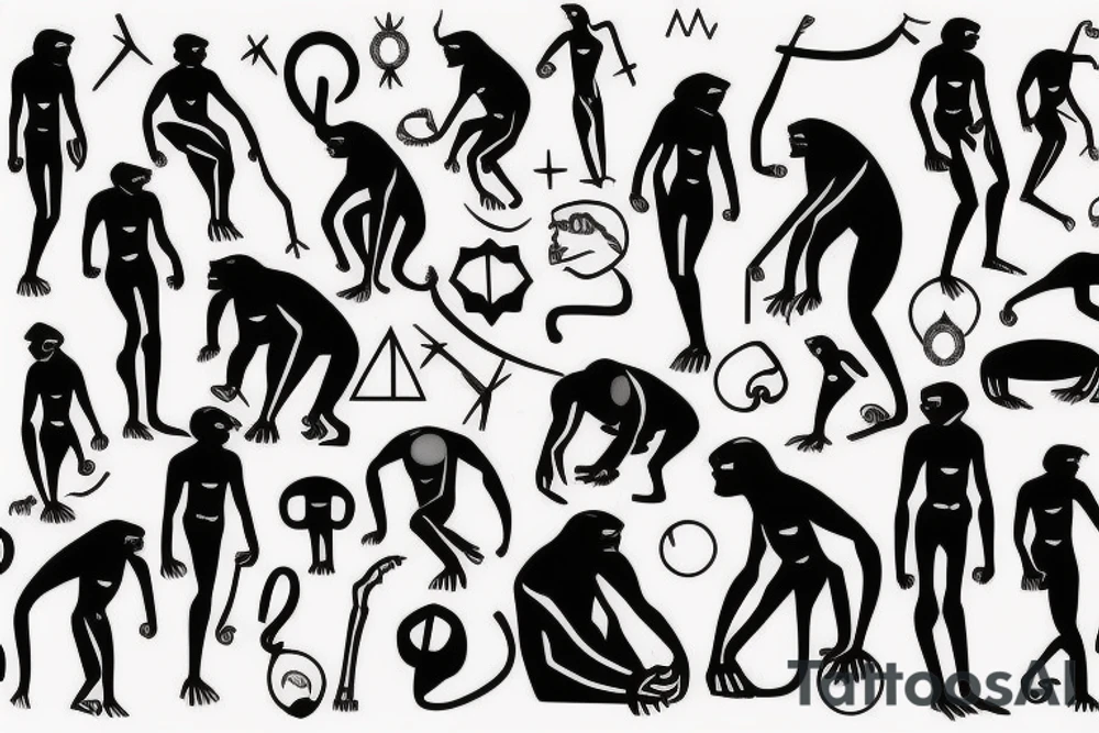 Hominin evolution tattoo idea
