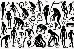 Hominin evolution tattoo idea