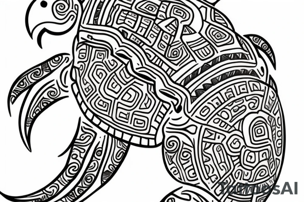 Taino Turtle tattoo idea