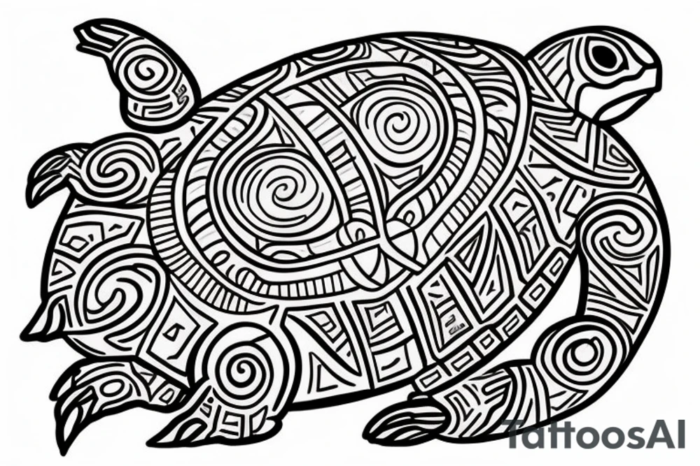 Taino Turtle tattoo idea