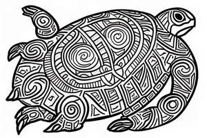 Taino Turtle tattoo idea
