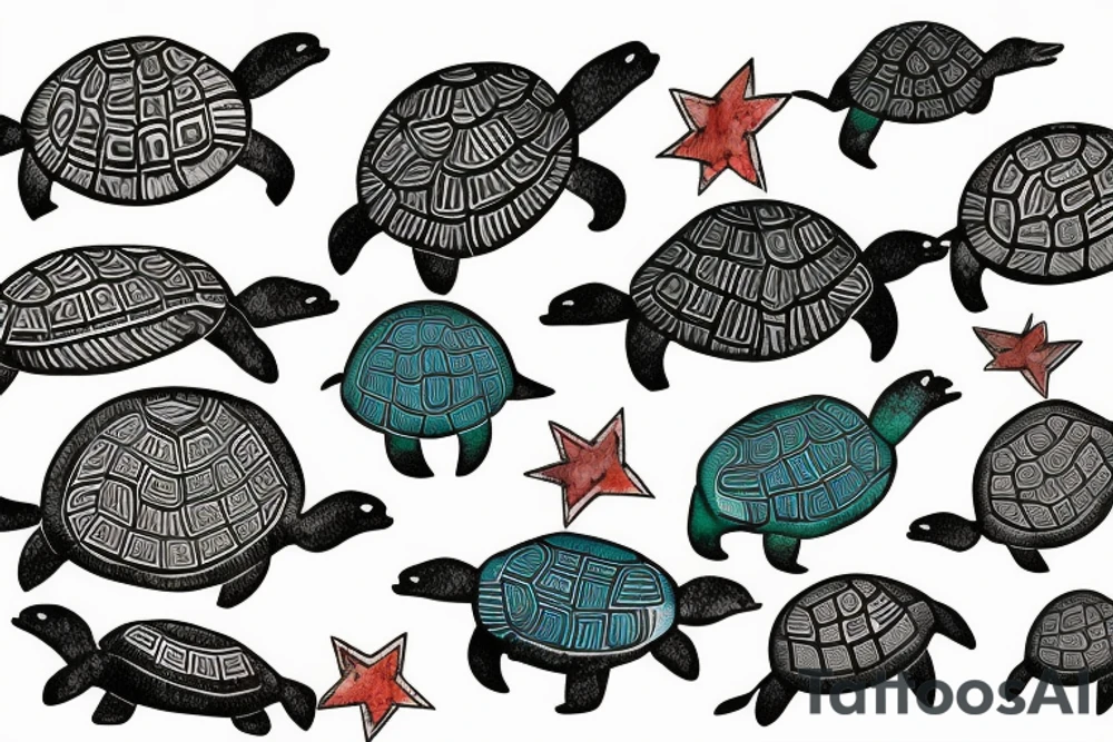 Taino Turtle tattoo idea