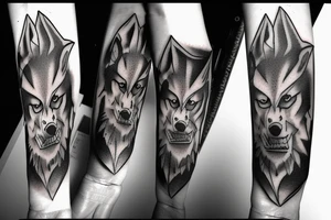 A wolfs face. Expressionless-. Smoke. Fear. Rage. Anger tattoo idea