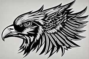 An eagle with a Metallica shirt on tattoo idea
