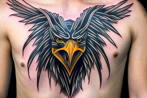 An eagle with a Metallica shirt on tattoo idea