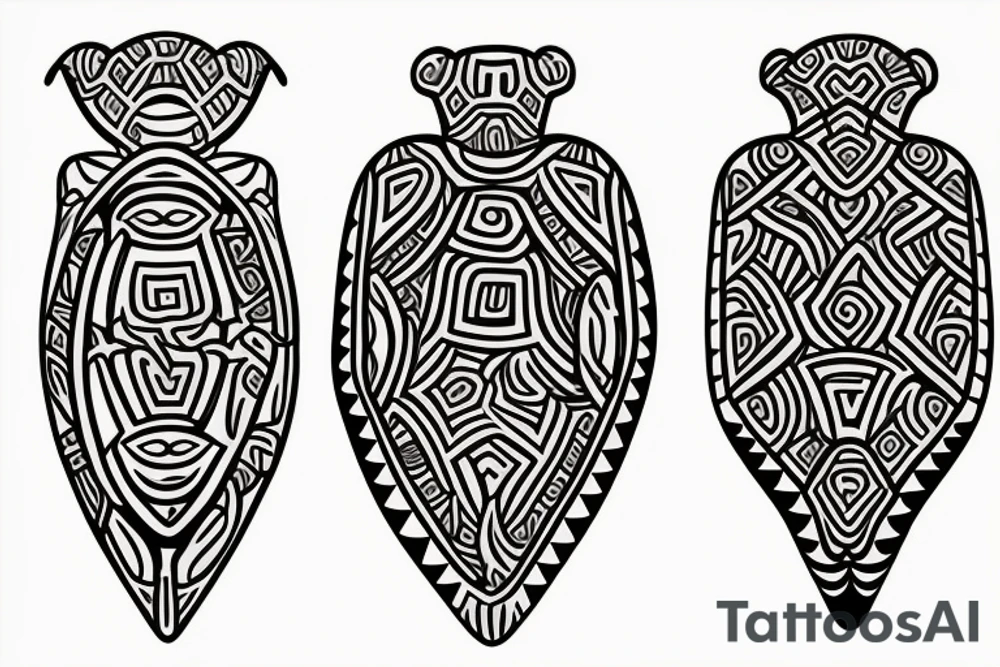Taino Turtle tattoo idea
