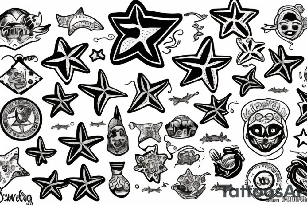Seastars tattoo idea