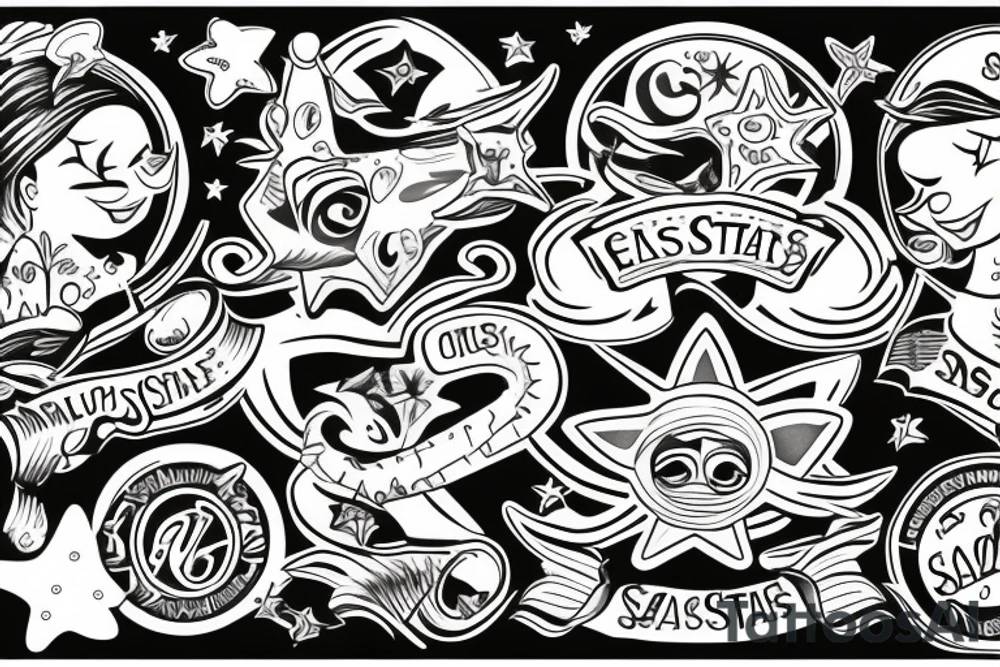 Seastars tattoo idea