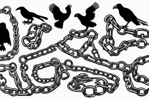 ravens in chains tattoo idea