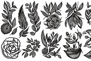 Aries that integrates olive branch tattoo idea