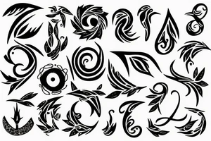 Aries symbol that wraps olive branch tattoo idea