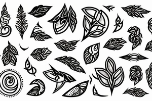 Aries symbol that wraps olive branch tattoo idea