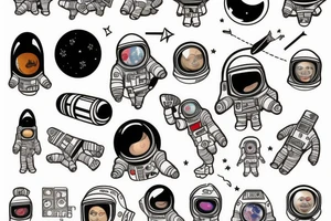 Astronaut in space tattoo idea