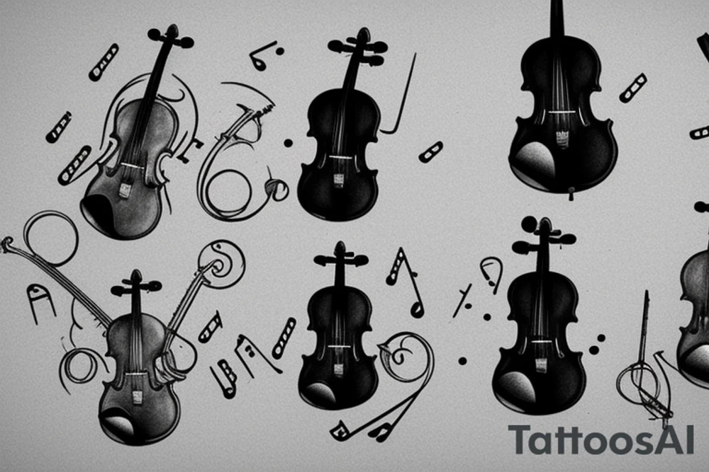 violin tattoo idea