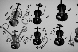 violin tattoo idea