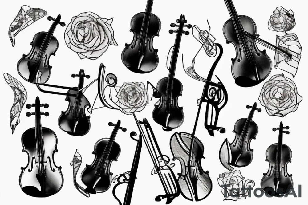 violin tattoo idea