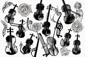 violin tattoo idea