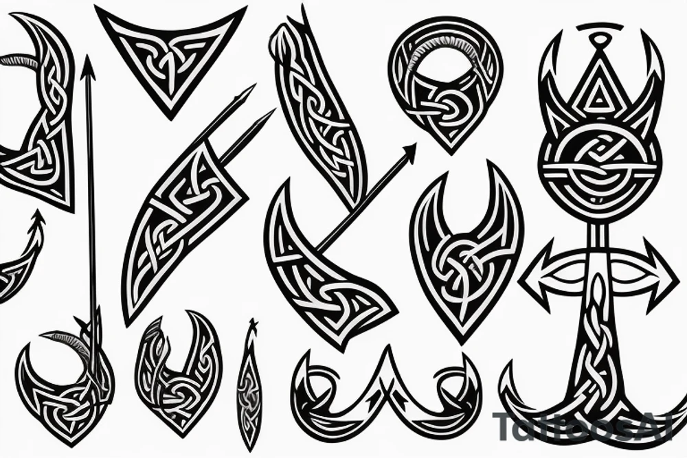 Viking arrow with a semicolon tattoo idea