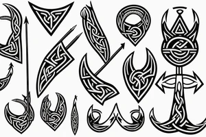 Viking arrow with a semicolon tattoo idea