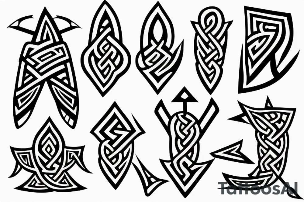 Viking arrow with a semicolon tattoo idea