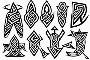 Viking arrow with a semicolon tattoo idea