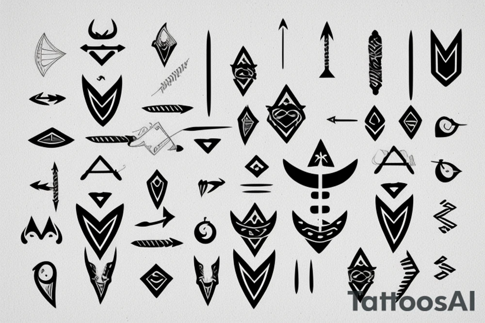 Viking arrow with a semicolon tattoo idea