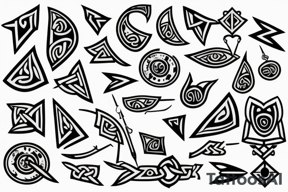 Viking arrow with a semicolon tattoo idea
