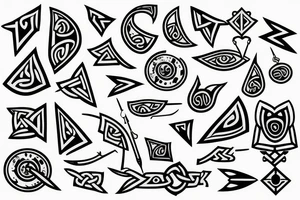 Viking arrow with a semicolon tattoo idea